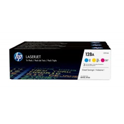 HP 128A CYM 3 pièce(s) Original Cyan. Magenta. Jaune