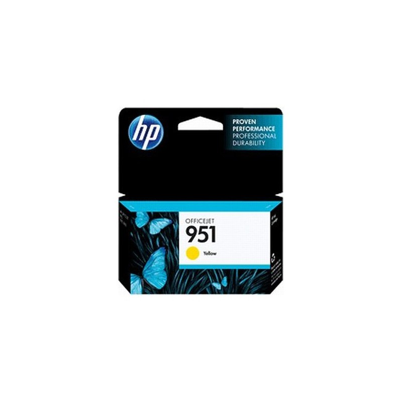 HP 951 Yellow Officejet Ink Cartridge 1 pièce(s) Original Jaune