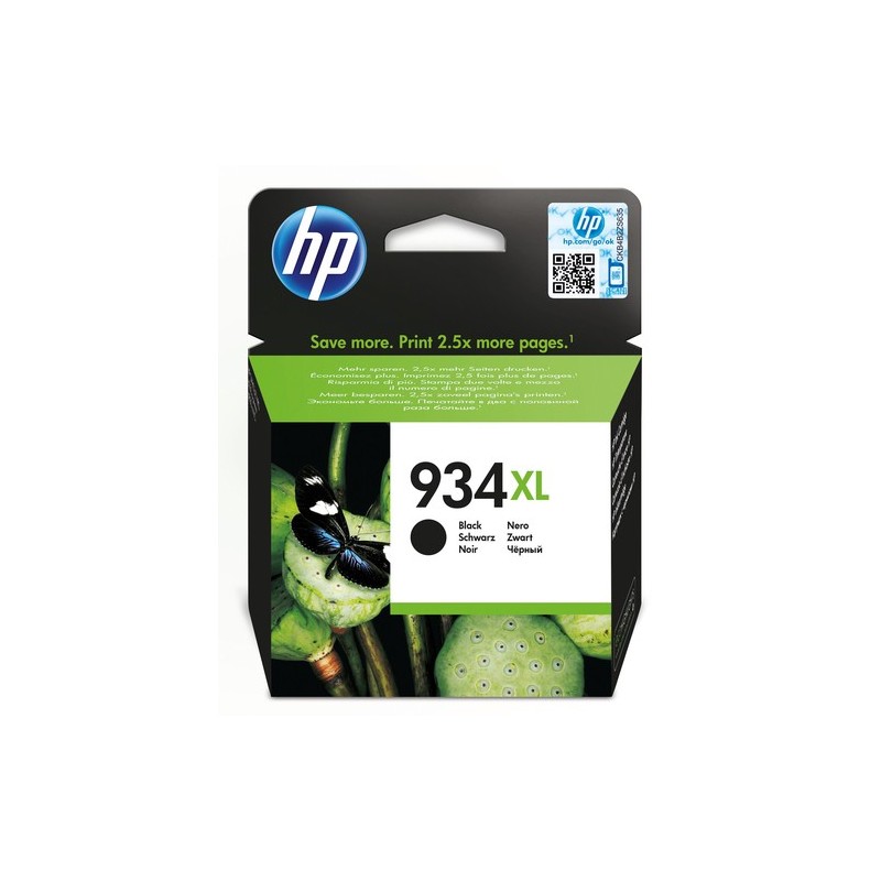 HP 934XL 1 pièce(s) Original Rendement élevé (XL) Noir