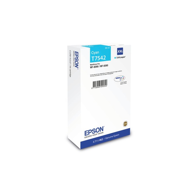 Epson Encre cyan XXL WF-8090DW / 8590DWF (7 000 p)
