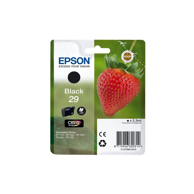 Epson Strawberry 29 K 1 pièce(s) Original Rendement standard Noir