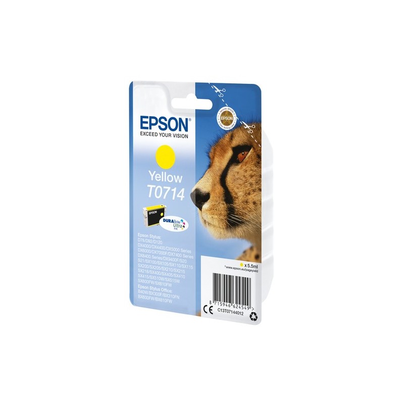 Epson Singlepack Yellow T0714 DURABrite Ultra Ink
