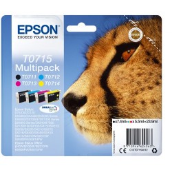 Epson Multipack Guépard (T0715) - Encres DURABrite Ultra N. C. M. J