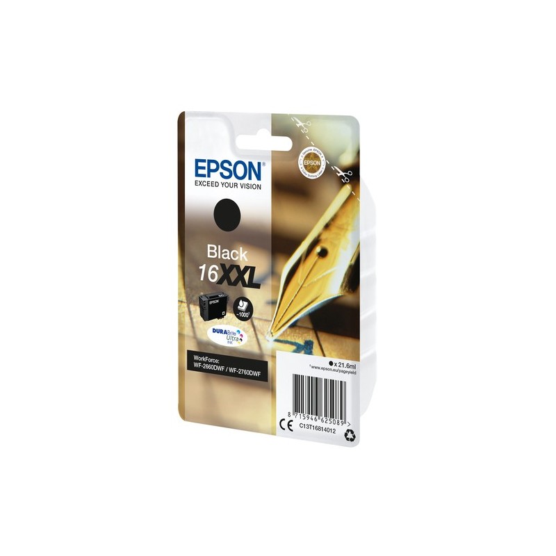 Epson Cartouche Stylo à plume16XXL - Encre DURABrite Ultra N