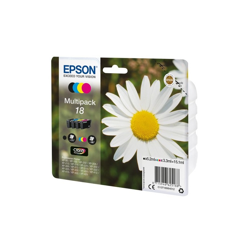 Epson Daisy Multipack Pâquerette 18 - Encre Claria Home N.C.M.J