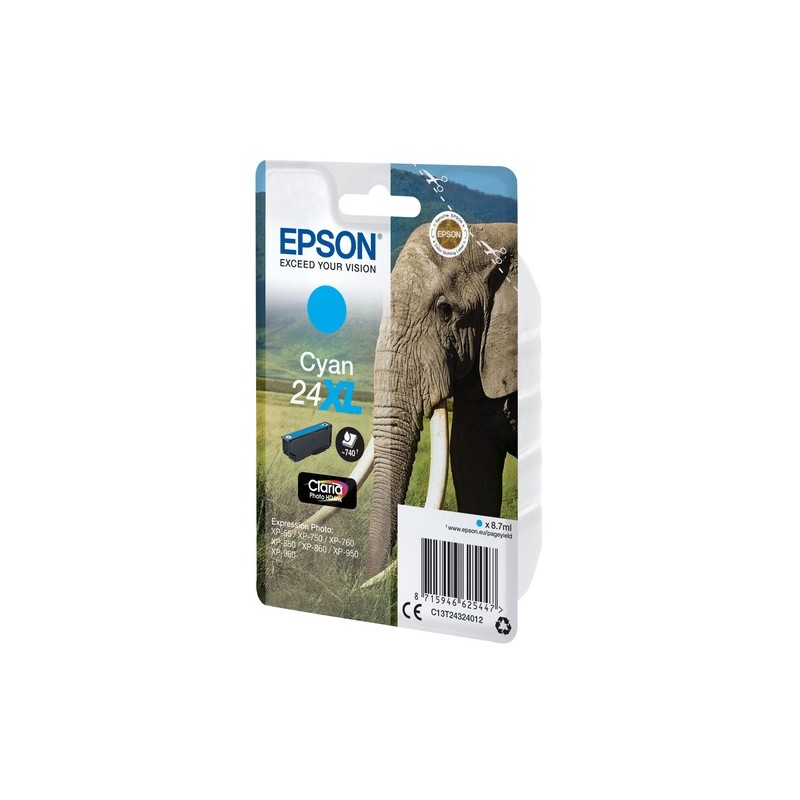 Epson Elephant Cartouche Eléphant - Encre Claria Photo HD C (XL)