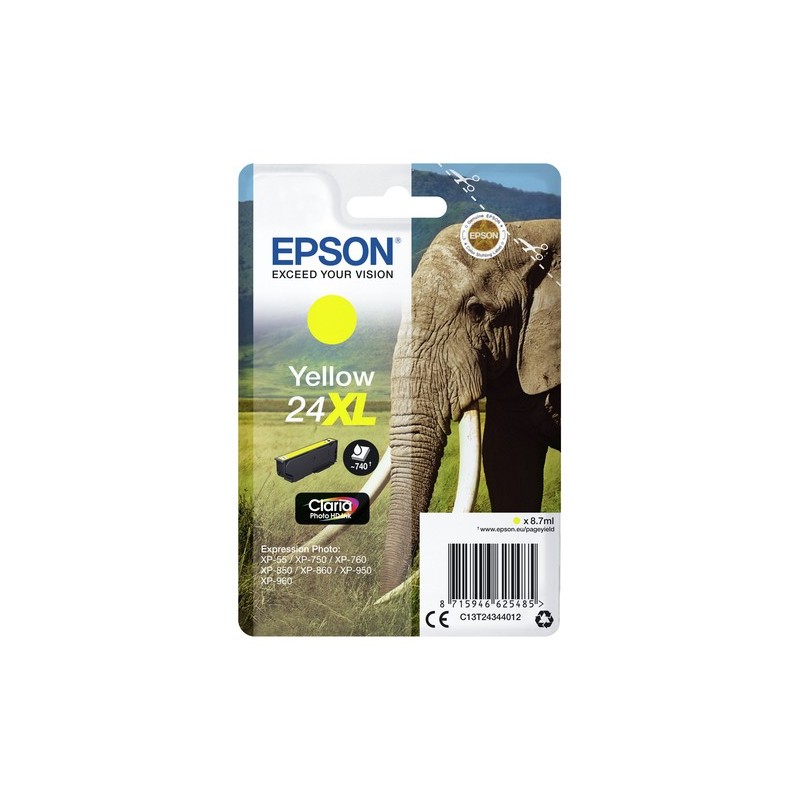 Epson Elephant Cartouche Eléphant - Encre Claria Photo HD J (XL)