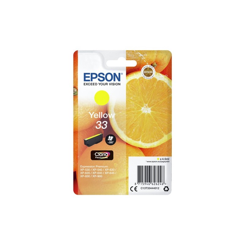 Epson Oranges Cartouche   - Encre Claria Premium J