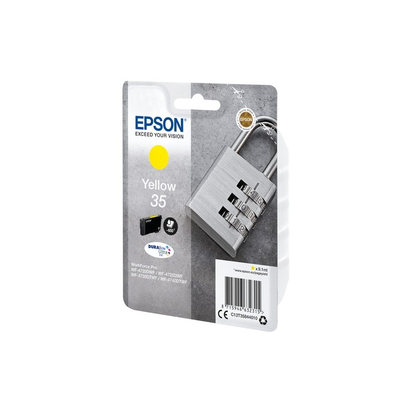 Epson Padlock Singlepack Yellow 35 DURABrite Ultra Ink