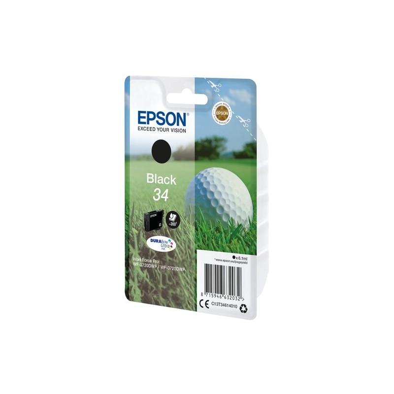 Epson Golf ball Singlepack Black 34 DURABrite Ultra Ink