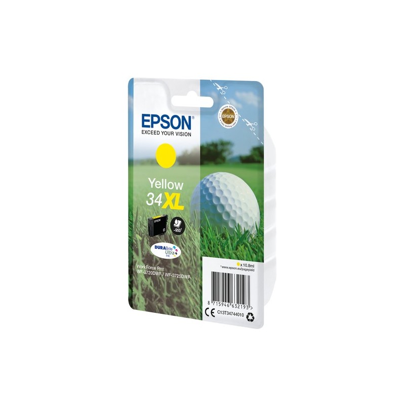 Epson Golf ball Singlepack Yellow 34XL DURABrite Ultra Ink