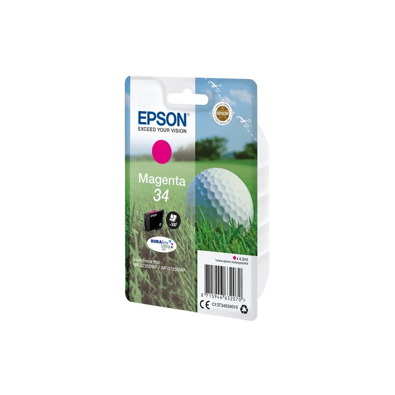 Epson Golf ball Singlepack Magenta 34 DURABrite Ultra Ink