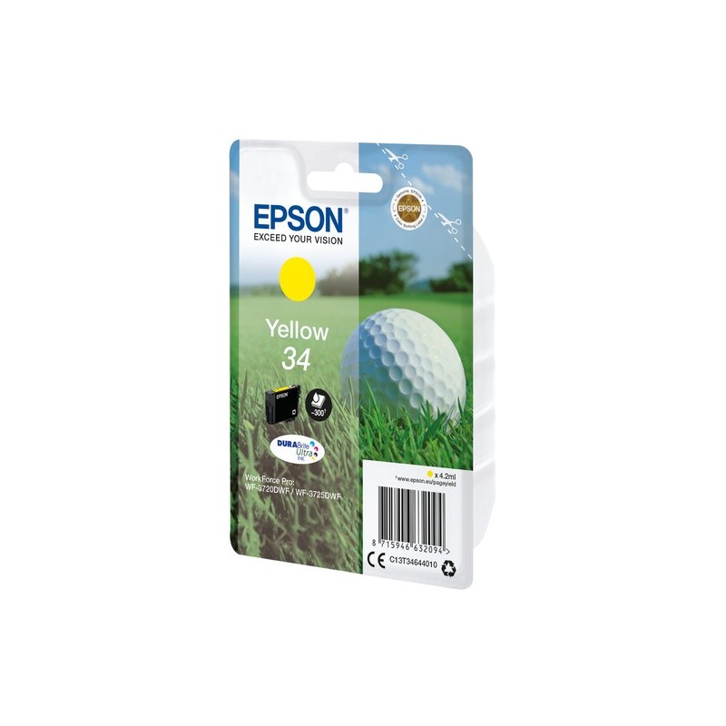 Epson Golf ball Singlepack Yellow 34 DURABrite Ultra Ink