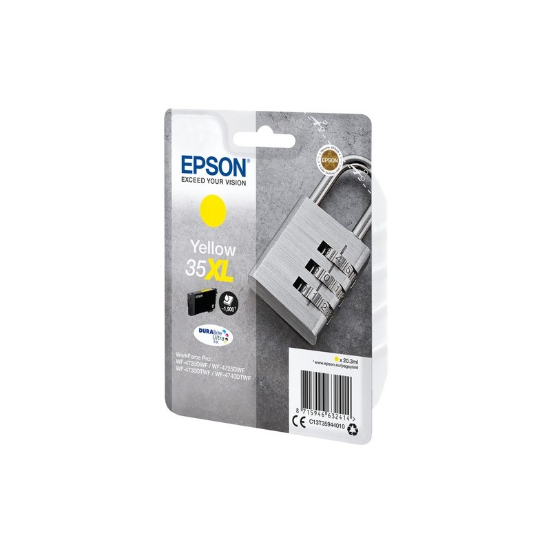 Epson Padlock Singlepack Yellow 35XL DURABrite Ultra Ink
