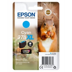 Epson Squirrel Singlepack Cyan 378XL Claria Photo HD Ink