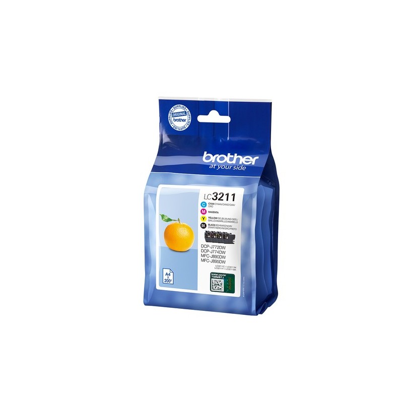 Brother LC-3211VAL cartouche d'encre Original Rendement standard Noir. Cyan. Magenta. Jaune