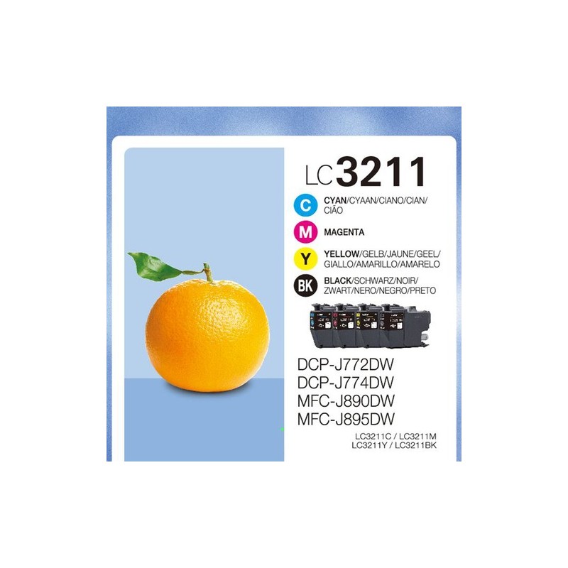 Brother LC-3211VAL cartouche d'encre Original Rendement standard Noir. Cyan. Magenta. Jaune