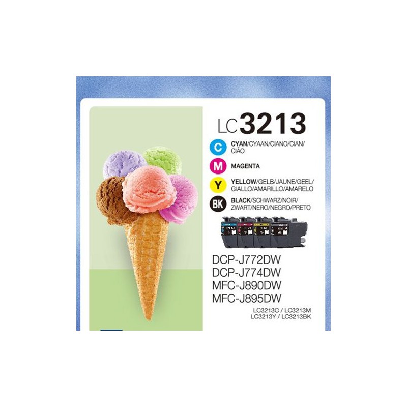 Brother LC-3213VAL cartouche d'encre Original Rendement élevé (XL) Noir. Cyan. Magenta. Jaune