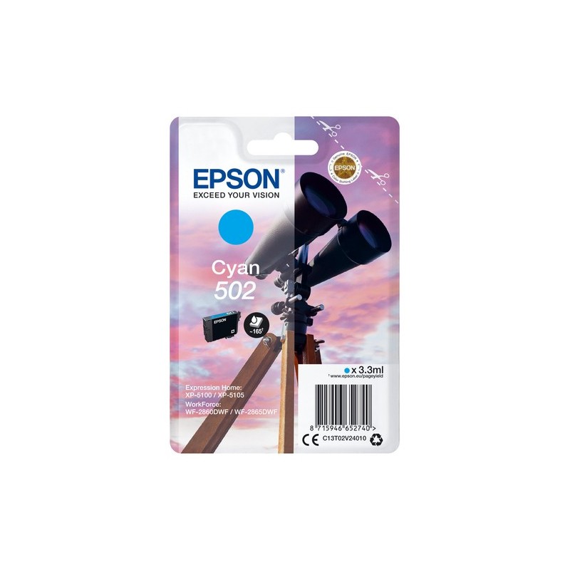 Epson Singlepack Cyan 502 Ink