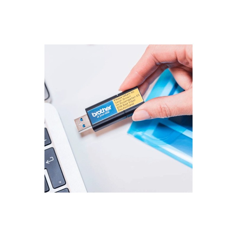 Brother CZ-1001 ruban d'étiquette Violet sur blanc