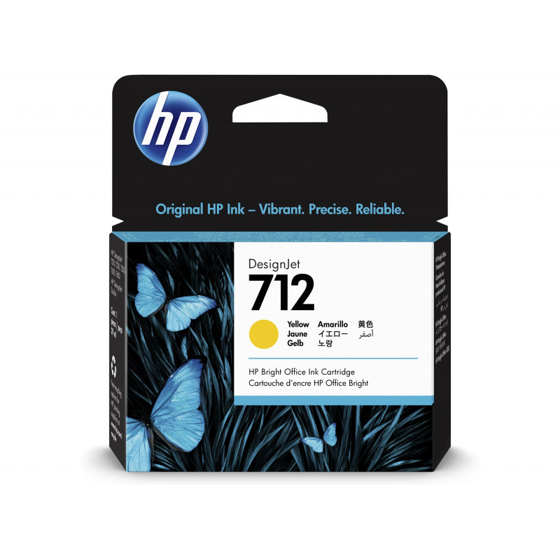 HP 712 1 pièce(s) Original Rendement standard Jaune