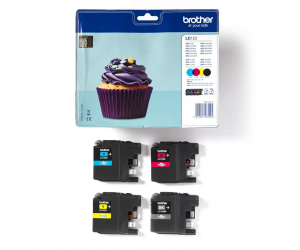 Pack Brother Cartouches D'encre LC-123 Noir, Cyan, Magenta, Jaune