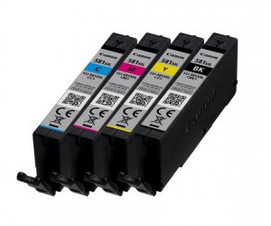 Pack x4 Canon CLI-581 XXL Original Noir, Cyan, Jaune, Magenta