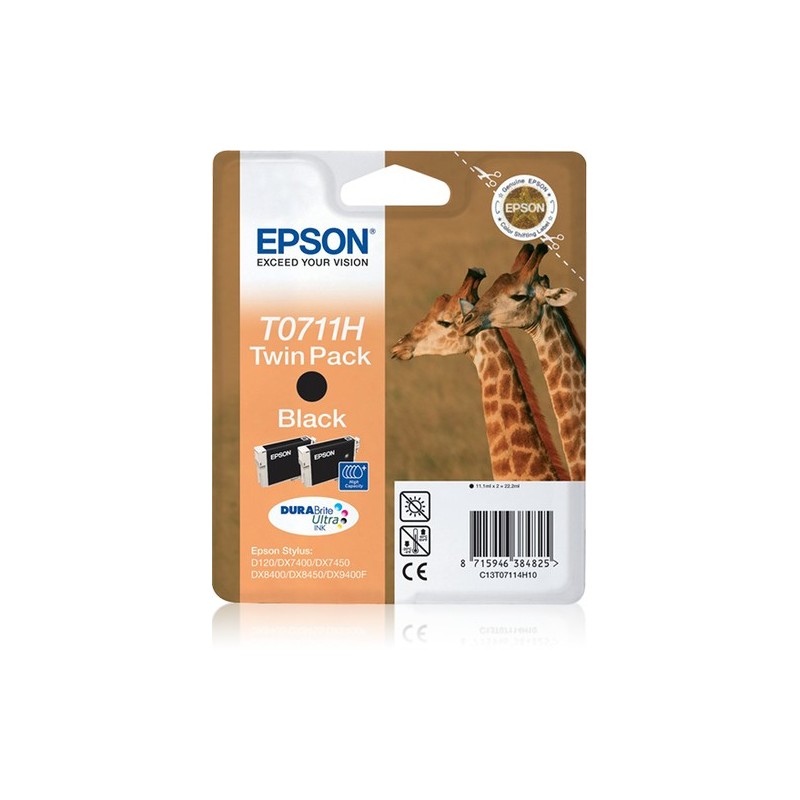 Epson Giraffe Double pack Girafe (T0711H) - Encre DURABrite Ultra N (HC)