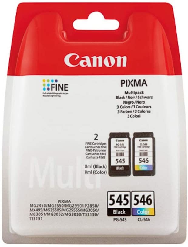 CANON PG-545 / CL-546 Multipack 2 Cartouches Fine 4 Couleurs NEUF