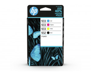 HP 932/933 4 pièce(s) Original Rendement standard Noir. Cyan. Magenta. Jaune