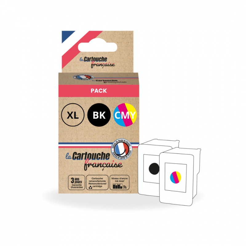 Pack x5 Cartouches Noir et Couleurs - Canon PGI-580 + CLI-581