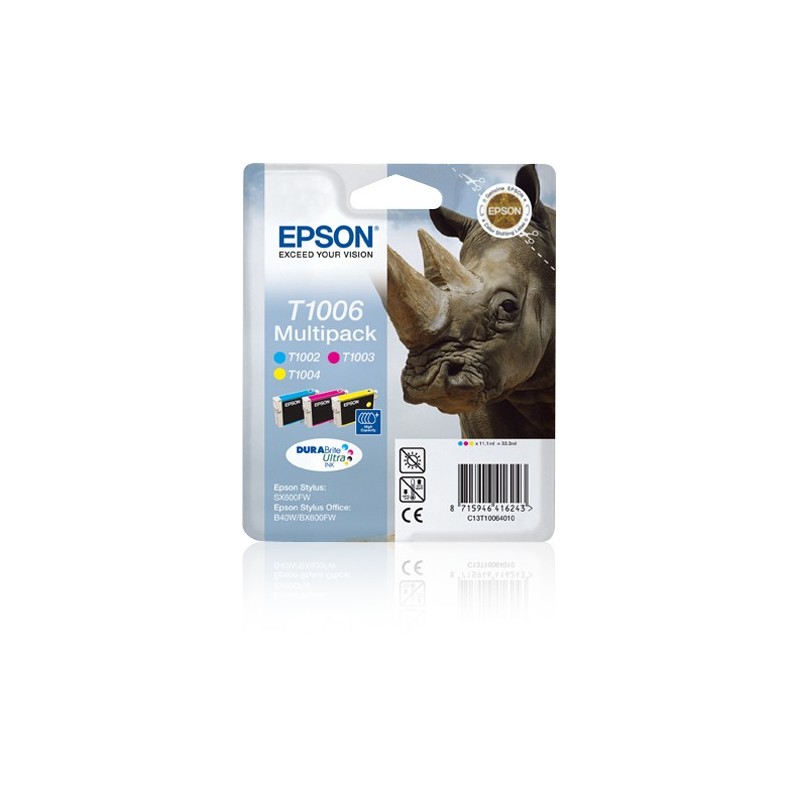 Epson Rhino Multipack Rhinocéros (T1006) - Encres DURABrite Ultra C. M. J (HC)