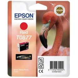 Epson Flamingo T0877 Original Rouge